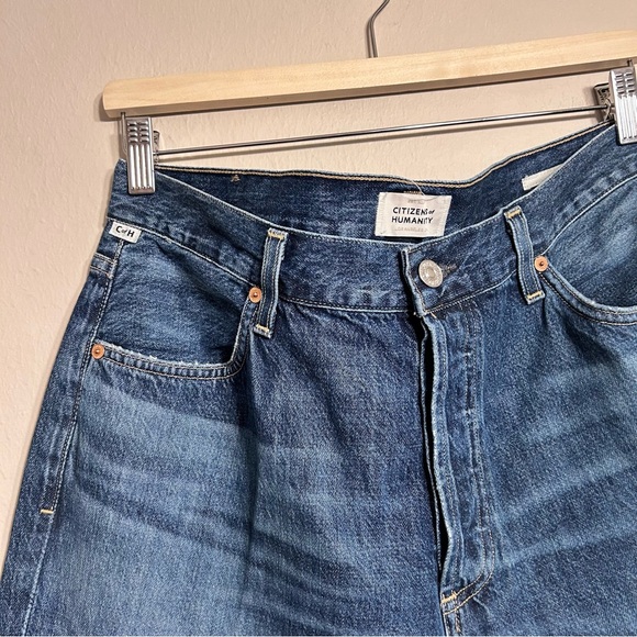 Citizens of Humanity Annina Premium Vintage Hi-Rise Button Fly Wide Leg Jean 32 - Picture 4 of 13